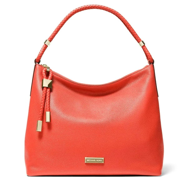 Michael Kors Women's Lexington Large Pebbled Leather Shoulder Bag (Sea Coral)