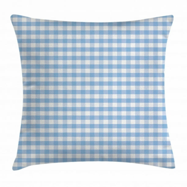 Checkered Throw Pillow Cushion Cover, Little Squares and Stripes Pastel