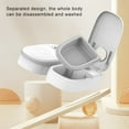 thumbnail image 3 of Automatic 2 Meals Cat Feeder  Pet Feeder with Timer  Timed and Portion Control for Dry or Semi-Moist Food  Food Dispenser for Cat and Dog  48-Hour Timed, 3 of 6