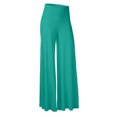 thumbnail image 4 of WULMLEO Women's Casual Comfy Solid/Tie Dye Wide Leg Palazzo Lounge Pants Green M, 4 of 5