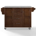 thumbnail image 3 of Crosley Eleanor Gray Granite Top Kitchen Cart in Mahogany, 3 of 12