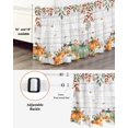 thumbnail image 3 of Fall Pumpkin Bed Skirt California King Size 18 Inch Drop, Sunflower Leaf Wood Grain Thanksgiving Wrap Around Dust Ruffle Bedskirts, Wrinkle & Fade Resistant Easy Fit Bedskirt with Adjustable Elastic, 3 of 8