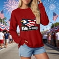 thumbnail image 5 of Leey-World 250 Years of Freedom 250th Anniversary USA Flag 4th of July Shirt Fourth Of July Shirts for Women(Red,M), 5 of 9