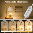 thumbnail image 4 of Candle Warmer Lamp with Timer Dimmable, Electric Candle Lamp Warmer with Adjustable Height, Gifts for Women Mother's Day Christmas Home Decor, White, 4 of 12