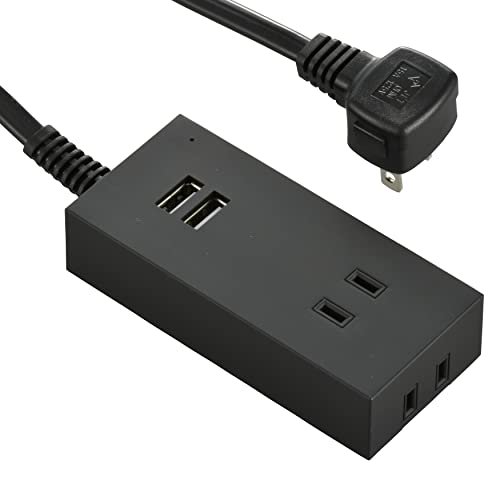 Power tap with USB port Lightning guard 2 mouth/2USB 2.5m black HS-TU225M-K 00-4400