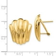 thumbnail image 4 of Primal Gold 14 Karat Yellow Gold Polished Fancy Omega Back Post Earrings, 4 of 4
