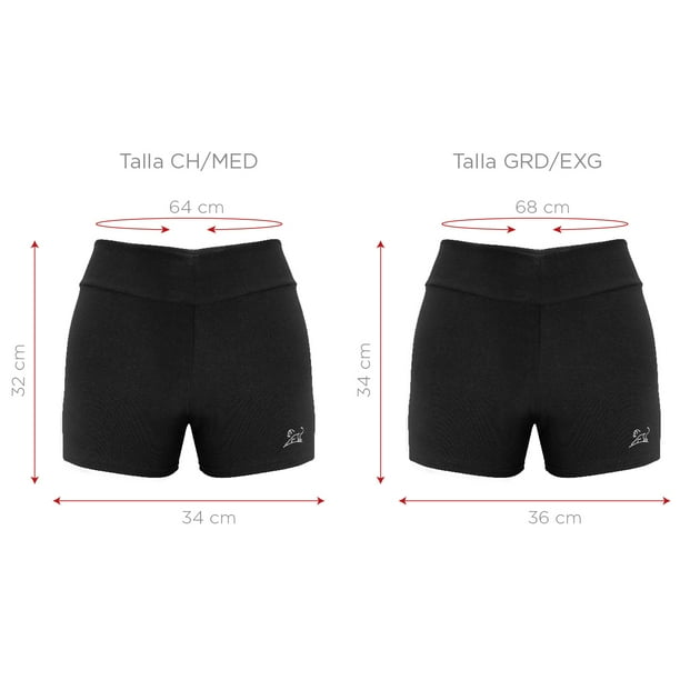 Short Deportivo Mujer Chico Mediano Short de Licra para Mujer de Algodon Negro Red Baboon Modelo Spart Shorts Deportivos para Mujer Licra Flexible. Walmart en linea