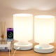 thumbnail image 1 of Lámpara de mesa Táctil, Lámpara de mesilla para dormitorios, Mini Lámpara de Escritorio Con Puertos de Carga USB C + A, Regulable en 3 intensidades Regalos navideños, Paquete de 2, 1 of 8