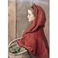 thumbnail image 2 of Millais, John Everett 14x18 Black Ornate Wood Framed with Double Matting Museum Art Print Titled - Red Riding Hood (The Artists Daughter Effie), 2 of 4