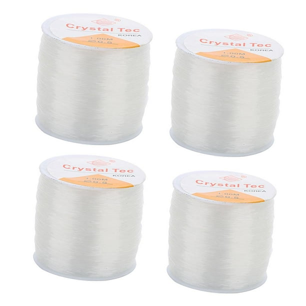 4 Rolls Clear Elastic Stretch Thread Beading String for Jewelry Making  Craft 