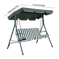 thumbnail image 2 of Outdoor Swing Canopy Replacement Cover, 64.57x44.88in Universal Porch Swing Canopy Replacement Top Waterproof Sunshade for Outdoor Garden Courtyard Patio, 2 of 2