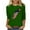 Green, variant on Raeneomay 3/4 Sleeve Shirts for Women Women 3/4Sleeves Casual Shirts Pullover Loose Tunic Tops Print Blouse