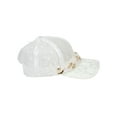 thumbnail image 4 of Top Headwear Fashion Lace Acrylic Metal Cuban Link Baseball Cap - White, 4 of 4