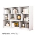 thumbnail image 3 of Librero organizador ilios innova Librero sólido 10 cubos blanco, 3 of 9