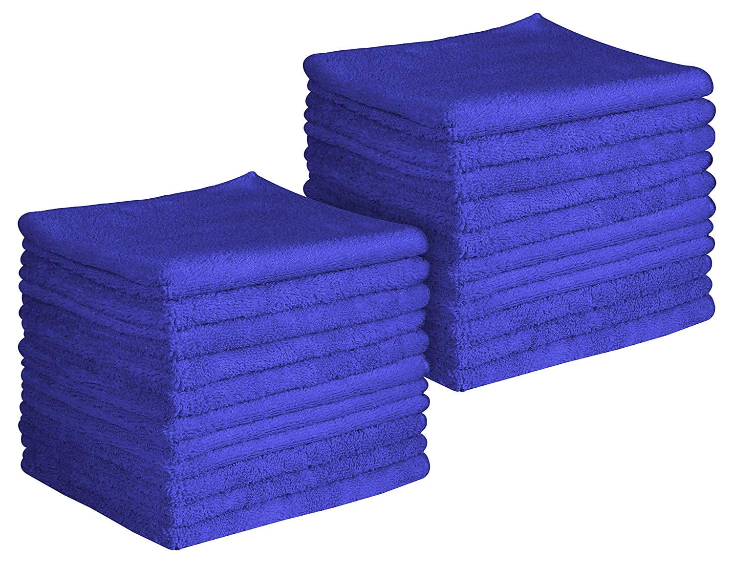 Beauty Threadz 24 Pack Microfiber Cleaning Towels (Royal Blue, 16" x 16