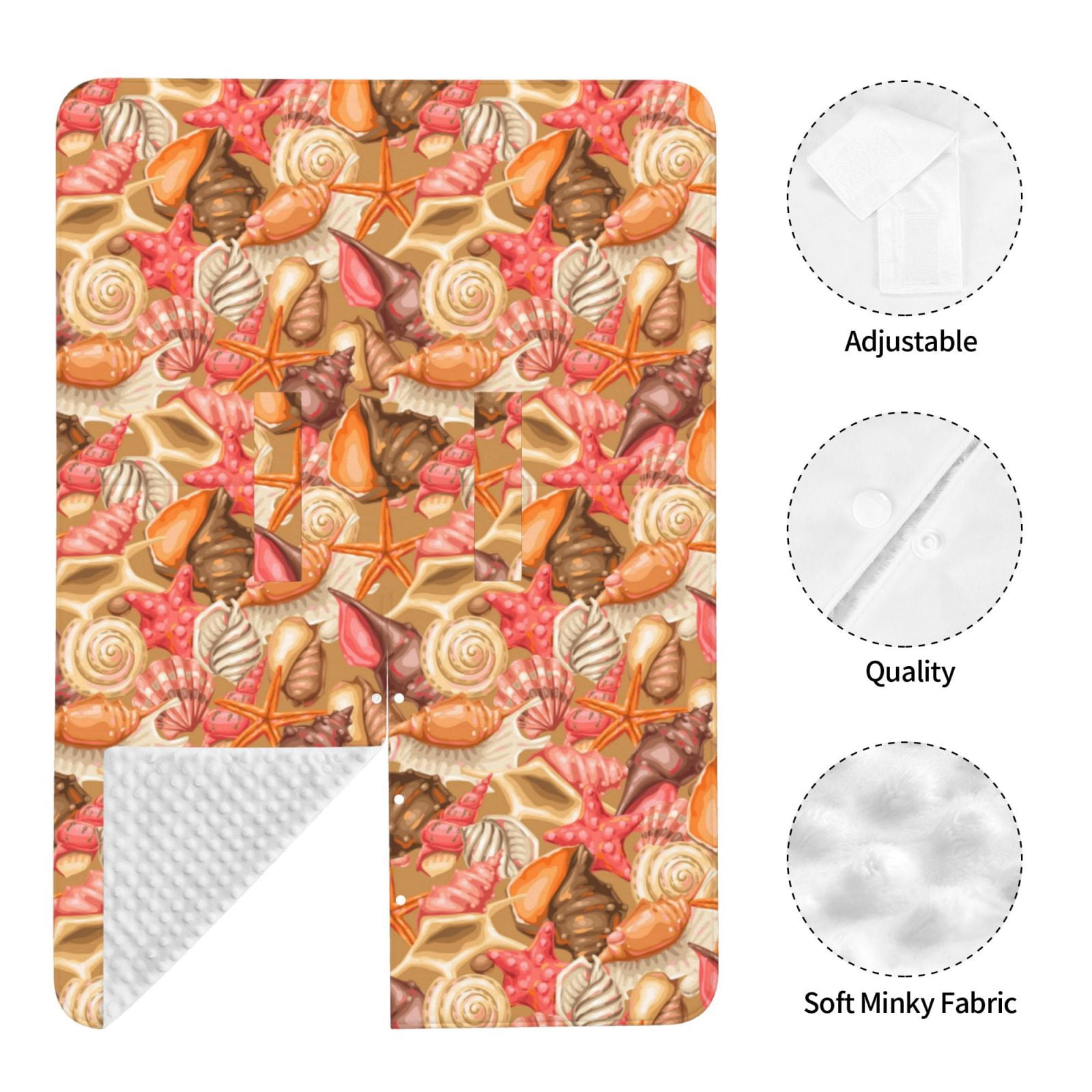 Car Seat Cover Baby - Conch Shells Print No.9036 Breathable Infant Car Seat Cover for Baby Carseat, Lightweight Comfort Baby Essentials Must Haves Newborn Stuff for Girl Boy
