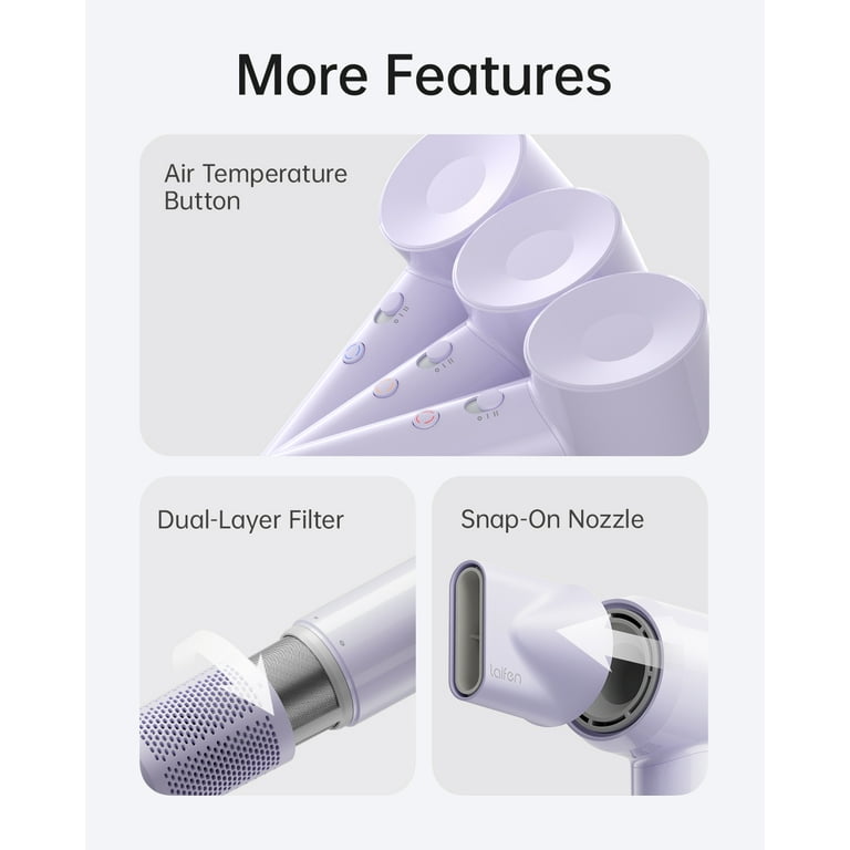 Laifen SE Lite Hair Dryer, 100,000 RPM High Speed Motor & 150