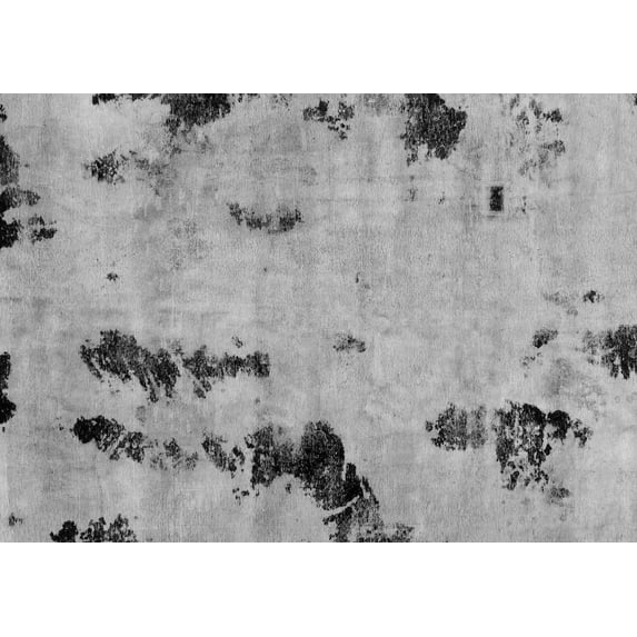 Ahgly Company Indoor Rectangle Abstract Gray Modern Area Rugs, 2' x 3'