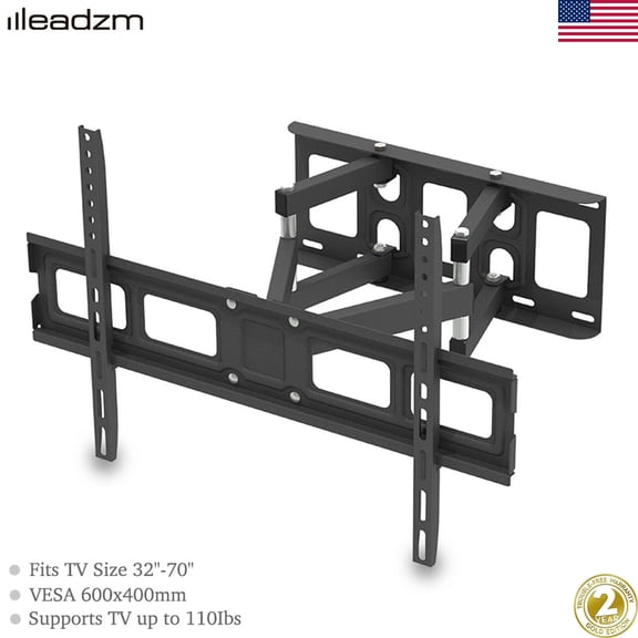 Tmds-101 Double Pendulum Large Base TV Stand with Accessories Included