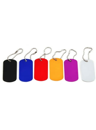 Aluminum Blank Notched Military Dog Tags