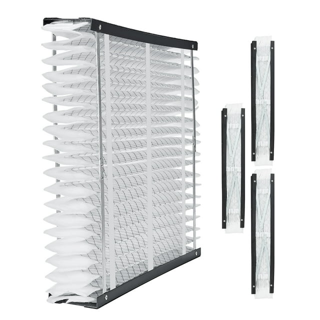 KFFKFF 20 x 25 x 4 Furnace Filter, MERV 13 HVAC Ac Filters,12-Month Electrostatic Pleated Air Conditioner Filters, 4-Pack (Actual Size: 20.47 x 25.20 x 3.98 Inch)