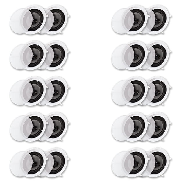 Acoustic Audio CS-IC83 Flush Mount In Ceiling Speakers with 8" Woofers 10 Pair