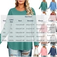 thumbnail image 4 of Asxite Women Plus Size Fall Winter Tops Round Neck Long Sleeve Solid Casual Shirts, 4 of 7