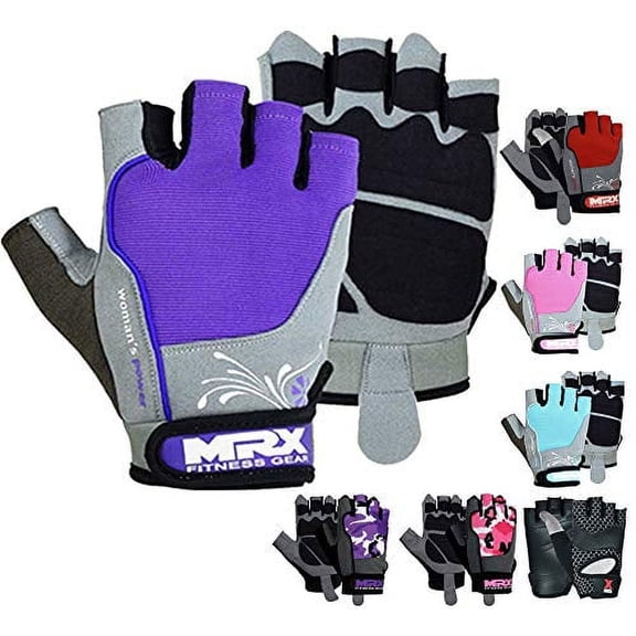 MRX Anti-Slip Female Amara Marled Purple Weight Lifting Gloves, S