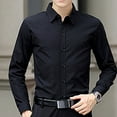 thumbnail image 6 of Mens Dress Shirts Long Sleeve Dress Shirts for Men Slim fit Shirt Mens Casual Shirts Non-Iron Men Formal Shirts Black XL, 6 of 6