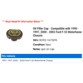 thumbnail image 2 of Oil Filler Cap - Compatible with 1990 - 1997, 2000 - 2003 Ford F-53 Motorhome Chassis 1991 1992 1993 1994 1995 1996 2001 2002, 2 of 2