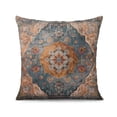 thumbnail image 3 of Boho Orange Pattern Linen Ethnic Design Farmhouse Throw Pillow Covers 18 X 18 Inch, Set Of 4, Linen Study Sofa Cushion Cover Indoor Living Room Home Decor, 3 of 7