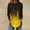 Yellow, variant on Sakmal Blue Womens Tops Under $10 Long Sleeve Crew Neck Graphic Flame Tunic T Shirts for Women