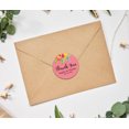 thumbnail image 3 of Darling Souvenir MADE WITH LOVE Round 45 Pcs Floral Thank You Stickers Personalized Bride Groom Names And Date Envelope Seals-Peach, 3 of 3