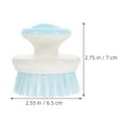 thumbnail image 2 of Raindrops 2Pcs Vegetable Cleaning Brush With Handle For Kitchen Cleaning Blue Plastic, 2 of 8
