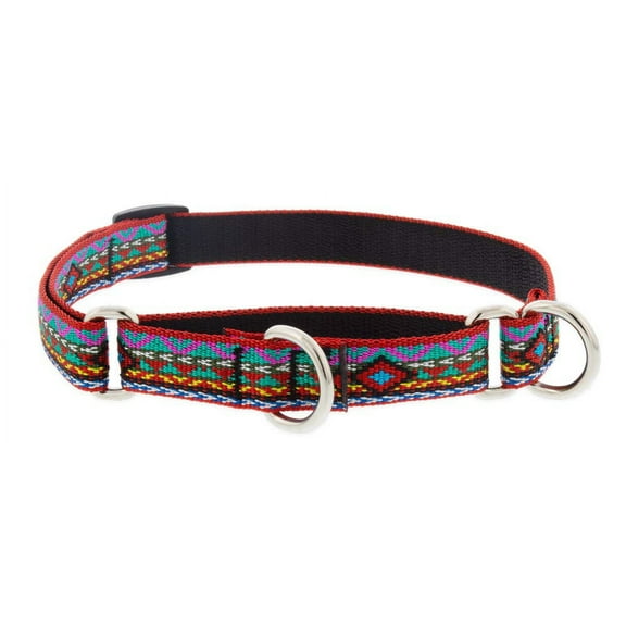 Martingale Small Dog Collar by Lupine 3/4" Wide El Paso Design adjusts 10" to 14"