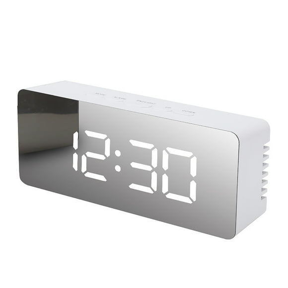 Digital Alarm Clock,Mirror Led Alarm Clock Multifunction Digital Electronic Temperature Snooze Clock,Battery Alarm Clock,Led Alarm Clock,Led Digital Clock