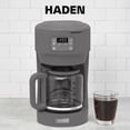 thumbnail image 6 of Haden Chelsea 10 Cup Digital Drip Coffee Maker with Glass Carafe, Grey, 6 of 9