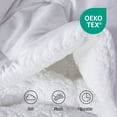 thumbnail image 4 of Videri Home Flannel Sherpa Comforter Set All Season Hollow Fiber Fill (White, King), 4 of 7