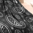 thumbnail image 3 of Black Paisley and Floral Pattern Blanket,Comfortable Soft Flannel Throw Blanket,All Season,Warm Lightweight Blankets for Sofa Bed Couch Living Room Chair,30"x40", 3 of 4