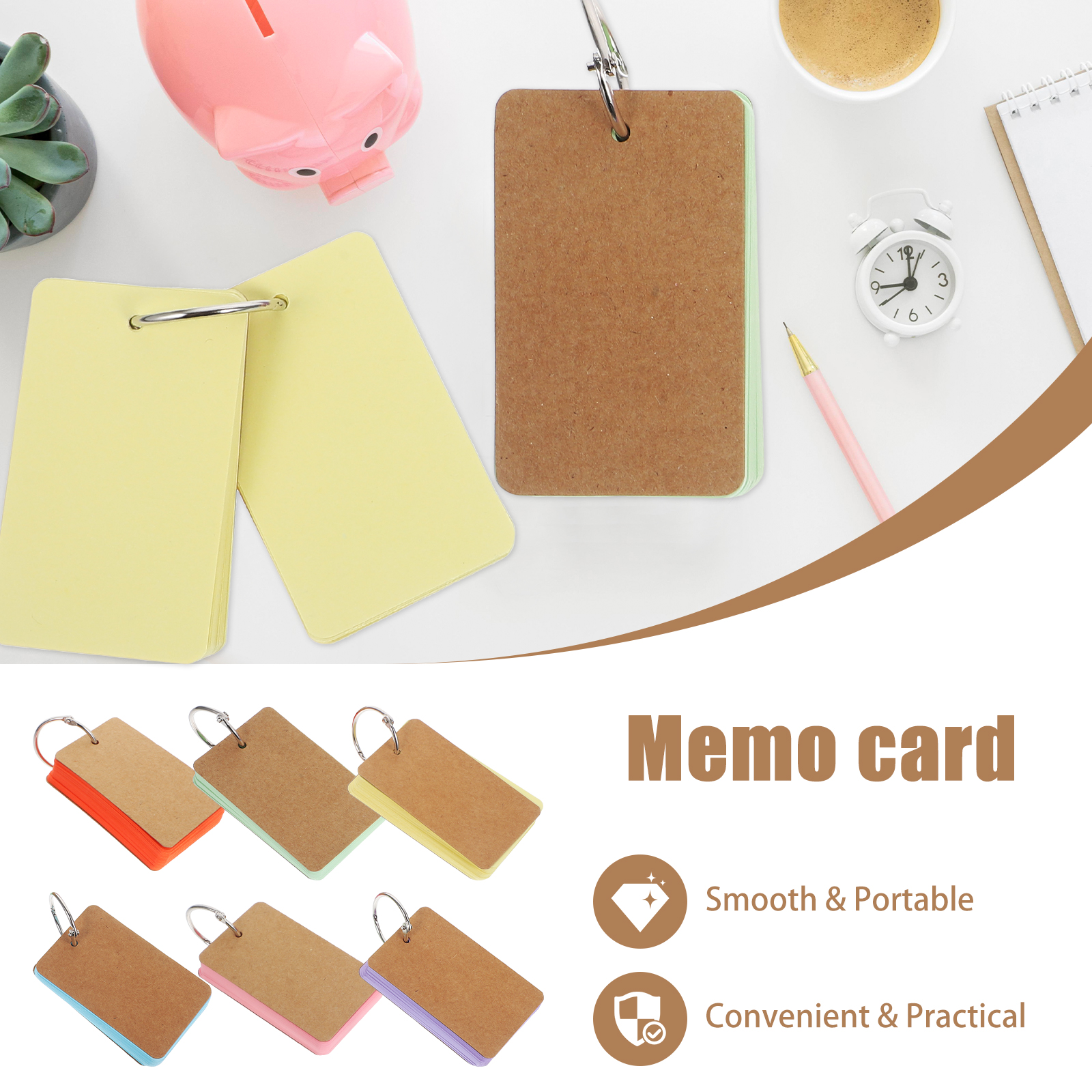 HOMEMAXS  6 Books Blank Note Card Credit Cards Talking Flash Index Office