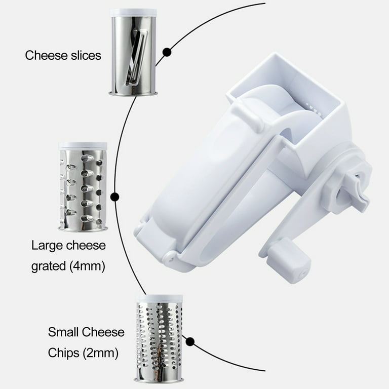 Bobasndm Cheese Grater with Handle,Cheese Grater, Handheld Rotary