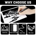 thumbnail image 4 of Black and White Acrylic Paint Markers, 12 Pack Dual Tip with Fine Tip and Brush Tip Pens for Stone, Wood, Calligraphy, Canvas, Ceramic, Metal, Glass, Rock Painting, DIY Crafts, 4 of 8