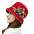 thumbnail image 2 of Zhaomeidaxi Women Winter Warm Knit Hat Wool Snow Ski Caps with Visor, 2 of 8