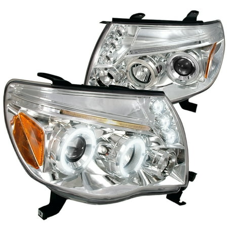 99 Toyota Tacoma Headlights - Spec-D Tuning 2002-2011 Toyota Tacoma Led Dual Halo Projector Headlights Lamps 2005 2006 2007 2008 2009 2010 2011 (Left + Right)