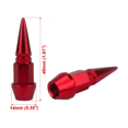 thumbnail image 2 of 4X Red Long Impal Style Polished Aluminum Tire Valve Stem Caps, 2 of 5