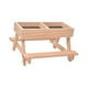thumbnail image 4 of Comedero de madera para pollos, comedero para aves de corral fácil de limpiar, mesa de Picnic fácil de montar para césped exterior y patio trasero, Madera clara, 4 of 10