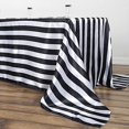 thumbnail image 3 of BalsaCircle 90" x 132" Black White Stripes Satin Rectangle Tablecloth Dining Table Linens, 3 of 4