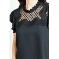 thumbnail image 4 of Blusa escote de mesh Roman Fashion, 6371 (Negro) negro G, 4 of 6