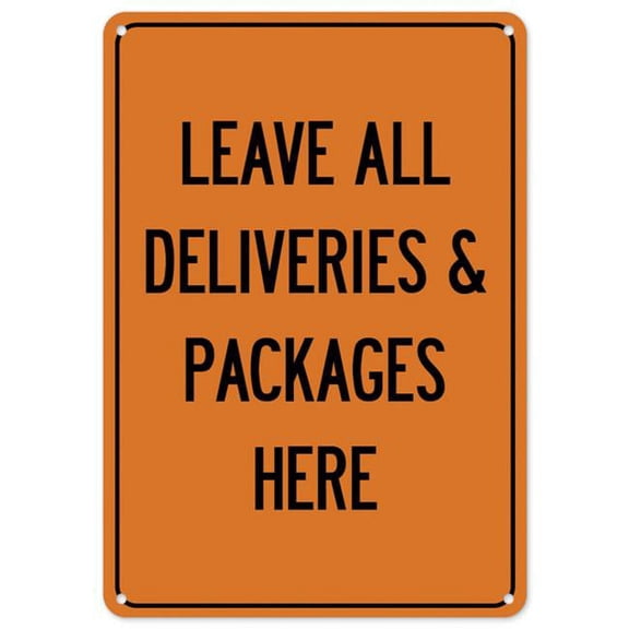 SignMission OS-NS-P-1014-25520 Covid-19 Notice Sign - Leave All Deliveries & Packages Here