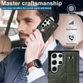 thumbnail image 7 of SaniMore Case for Samsung Galay S22 Ultra 6.8" 2022, [Wrist Strap & Card Slot & Support Stand] PU Leather Skin [Wear-resistant Anti-drop Shockproof] Slim Lightweiht Shell For Galaxy S22 Ultra, Green, 7 of 7